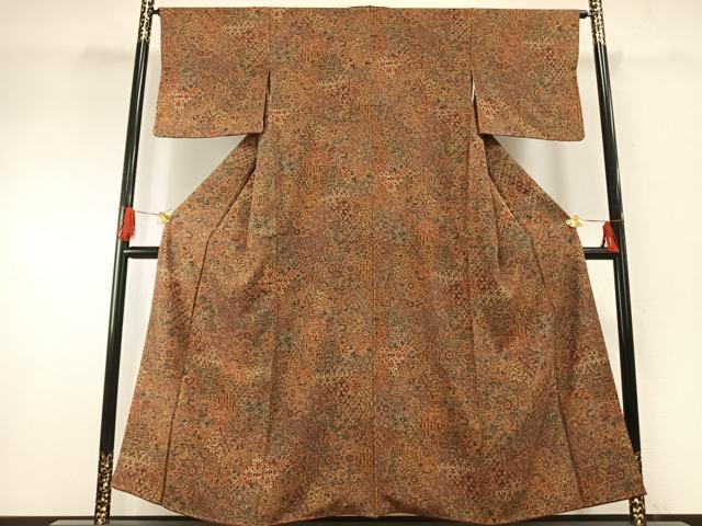 平和屋着物□上質な小紋 切嵌文 正絹 逸品 AABF5995fy