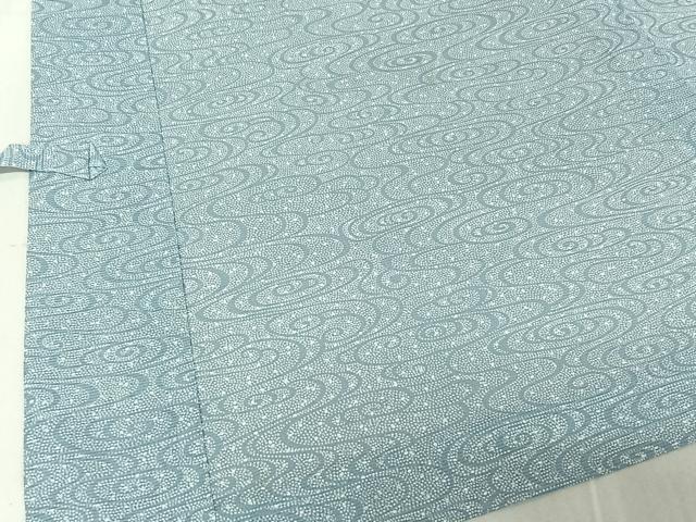 平和屋着物▽江戸小紋 道中着 スリーシーズン 春夏秋 塵除け 絽 流水文 正絹 逸品 AABF6003jh