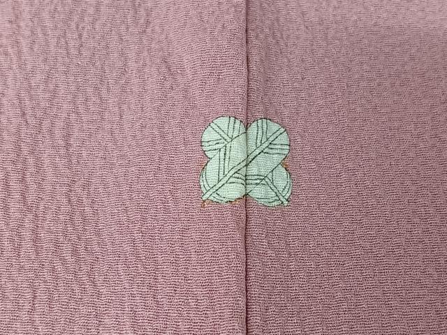 平和屋着物▽上質な色無地 単衣 石竹色 正絹 逸品 AABF6004jh
