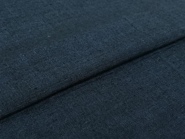 平和屋着物▽男性 紬 アンサンブル 単衣 濃藍色 正絹 逸品 AABF6006jh