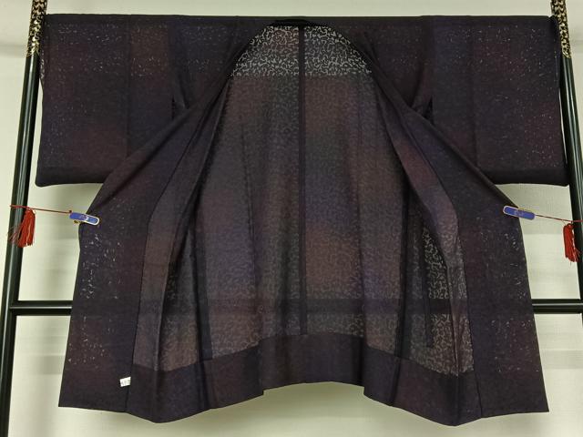 平和屋着物▽道行コート スリーシーズン 春夏秋 塵除け 葡萄 暈し染め 正絹 逸品 AABF6014jh