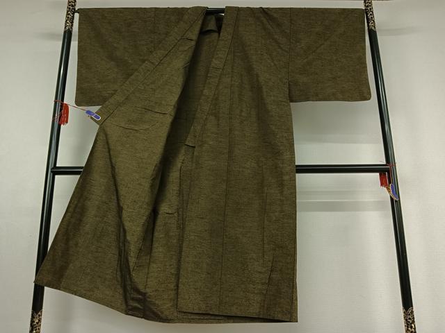 平和屋着物▽男性 紬 単衣 アンサンブル 霞文 正絹 逸品 AABF6018jh
