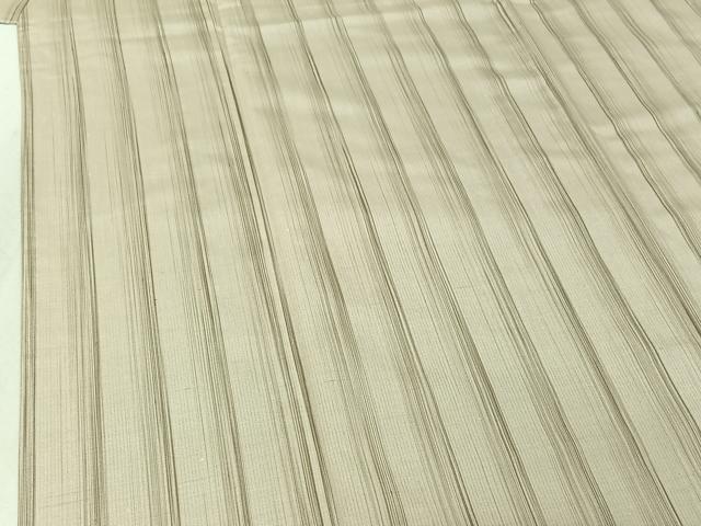 平和屋着物▽上質な紬 単衣 縞 正絹 逸品 AABF6019jh