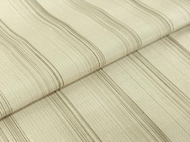 平和屋着物▽上質な紬 単衣 縞 正絹 逸品 AABF6019jh