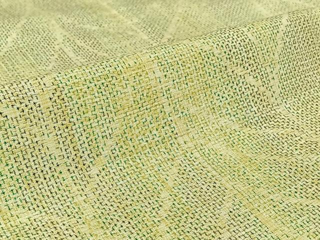 平和屋着物▽上質な紬 単衣 枝葉文 高島屋扱い 正絹 逸品 AABF6021jh