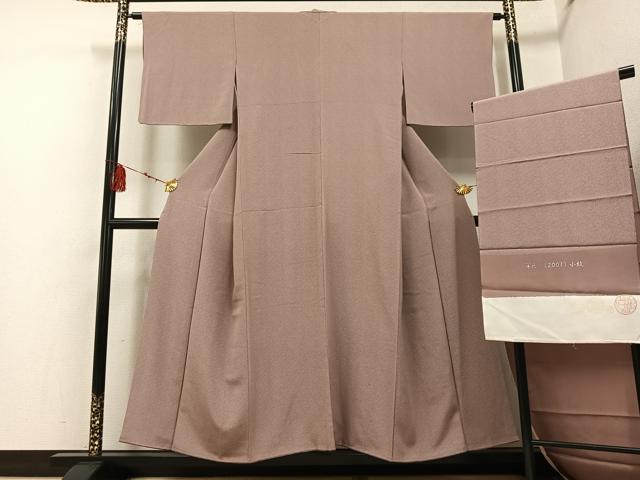 平和屋着物●江戸小紋 辛巳小紋 浜ちりめん 三越扱い 反端付き 正絹 逸品 AABF6054ph