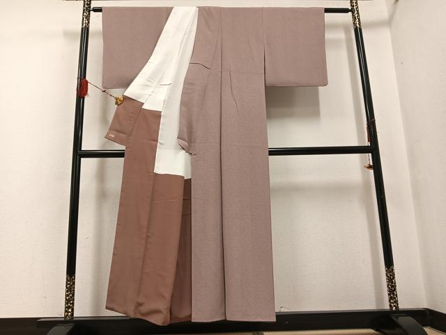 平和屋着物●江戸小紋 辛巳小紋 浜ちりめん 三越扱い 反端付き 正絹 逸品 AABF6054ph
