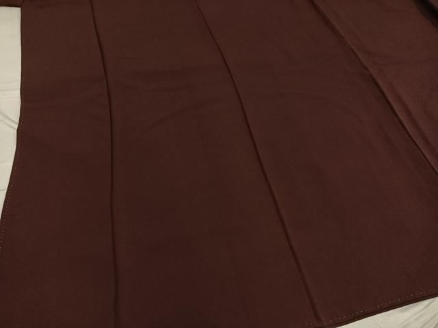 平和屋着物●上質な色無地 黒鳶色 正絹 逸品 AABF6075ph