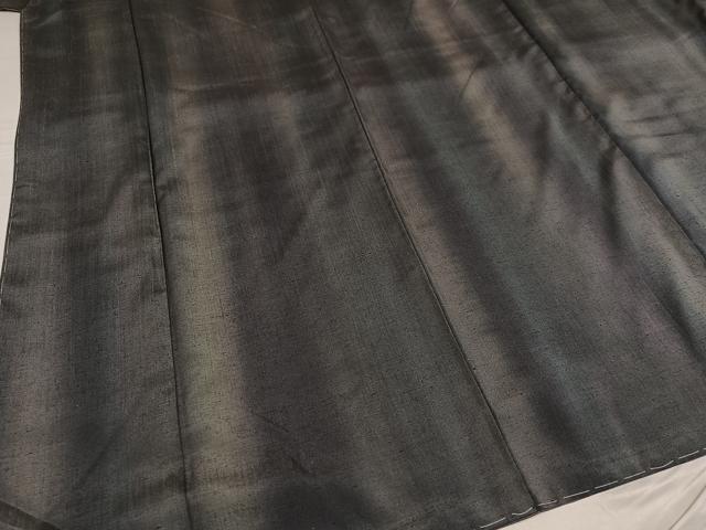 平和屋着物●上質な小紋 紬地 間道 暈し染め 正絹 逸品 未使用 AABF6097ph