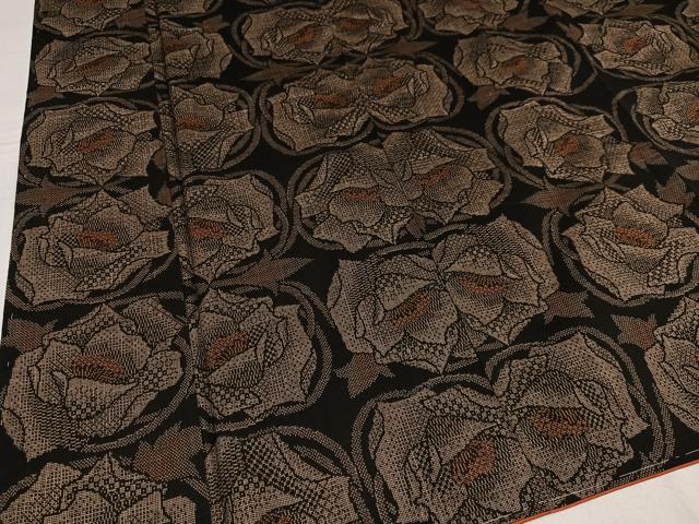 平和屋着物●本場大島紬 一元7マルキ 花尽くし 正絹 逸品 未使用 AABF6102ph