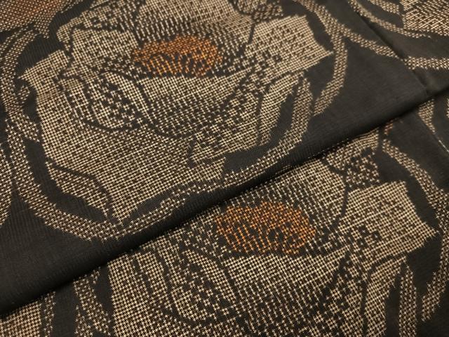 平和屋着物●本場大島紬 一元7マルキ 花尽くし 正絹 逸品 未使用 AABF6102ph