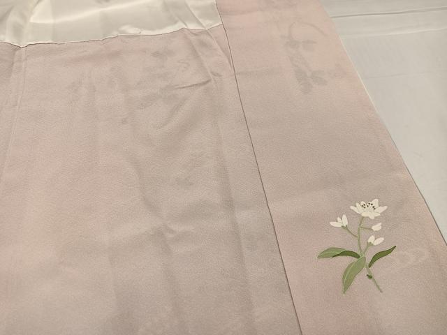 平和屋着物●訪問着 友禅 流水源氏香草花文 暈し染め さが美扱い 正絹 逸品 AABF6113ph