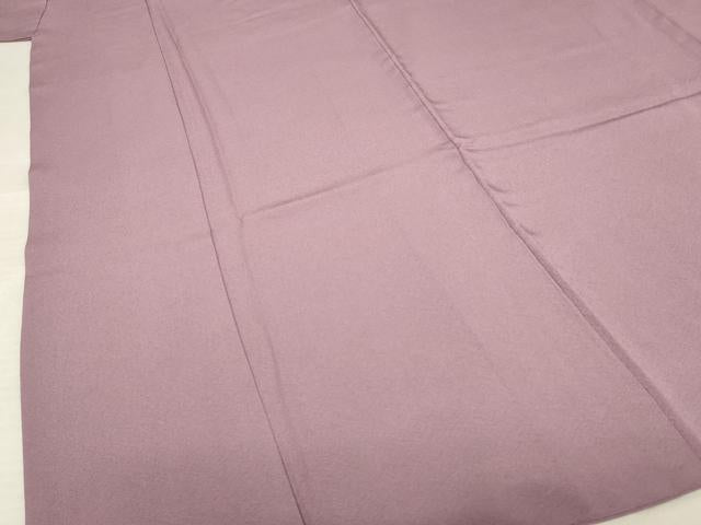 平和屋着物●上質な色無地 梅鼠色 正絹 逸品 AABF6124ck