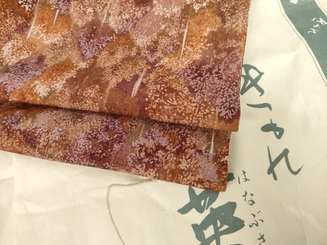 平和屋着物●洗える最高級着物 <英>はなぶさ謹製 小紋 北山紅葉 たとう紙付き 洗える着物 AABF6127ck
