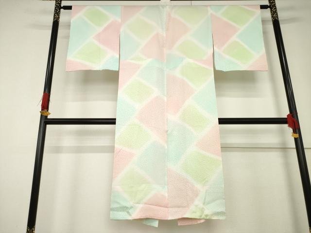 平和屋着物●長襦袢 無双仕立て 桜尽くし地紋 暈し染め 正絹 逸品 AABF6137ck