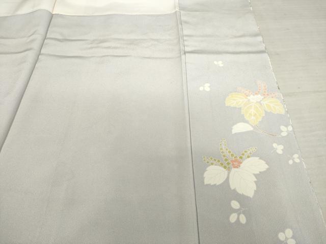平和屋着物●訪問着 友禅 作家物 駒刺繍 桐 金彩 正絹 逸品 未使用 AABF6138ck