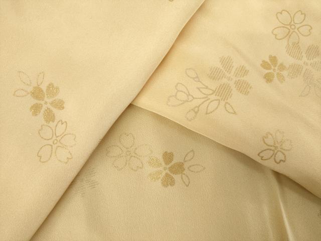 平和屋着物●長襦袢 無双仕立て 舞花文 金銀彩 正絹 逸品 AABF6144ck