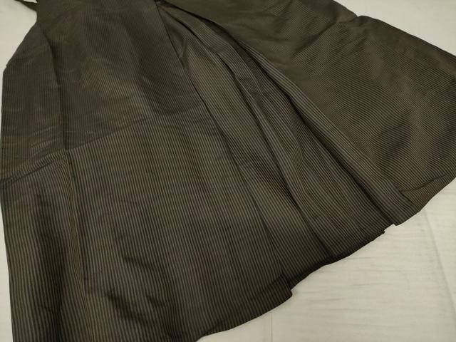 平和屋着物●男性 馬乗り袴 縞 正絹 逸品 AABF6147ck