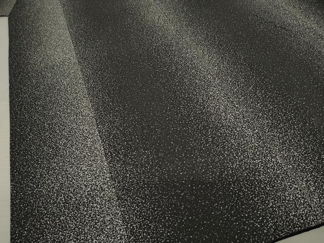 平和屋着物●上質な小紋 間道 たたき染 正絹 逸品 AABF6157ck