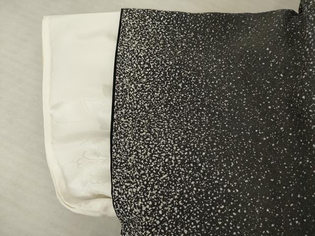 平和屋着物●上質な小紋 間道 たたき染 正絹 逸品 AABF6157ck