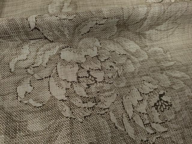 平和屋着物●本場大島紬 純泥染 手織り カタス9マルキ 舞花文 野口博次織物謹製 証紙付き 正絹 逸品 AABF6160ck
