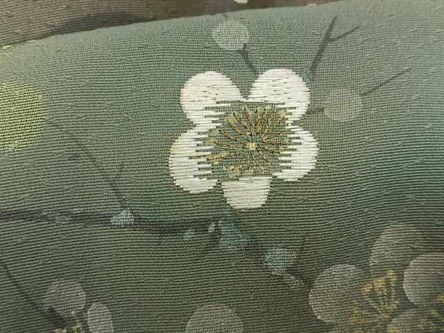 平和屋着物■訪問着 刺繍 草花丸文 暈し染め 金糸 正絹 逸品 AABF6210oa