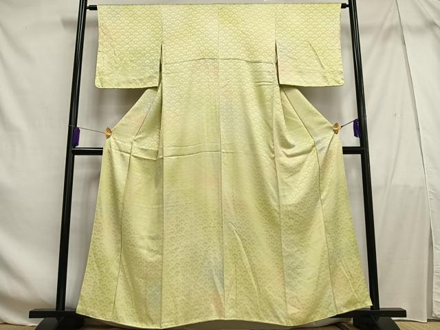 平和屋着物■上質な小紋 青海波地紋 暈し染め 正絹 逸品 AABF6227oa