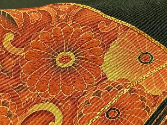 平和屋着物■豪華黒留袖 作家物 駒刺繍 文箱花鳥文 暈し染め 正絹 逸品 AABF6257oa