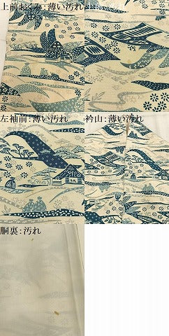 平和屋着物■上質な小紋 風景文 正絹 逸品 AABF6266oa