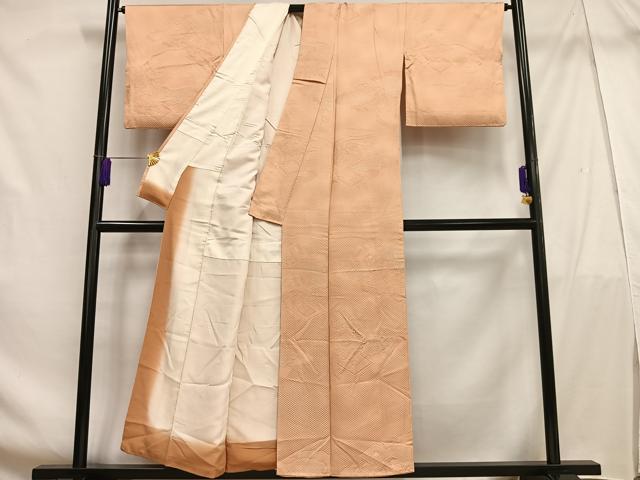 平和屋着物■上質な小紋 花菱文 暈し染め 正絹 逸品 AABF6279oa
