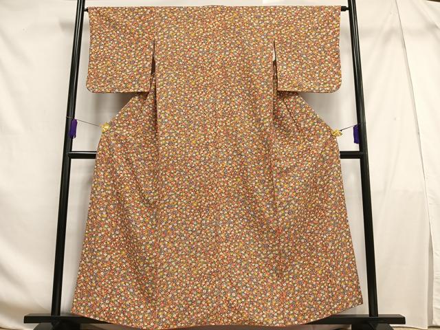 平和屋着物■上質な小紋 花尽くし 正絹 逸品 AABF6318oa