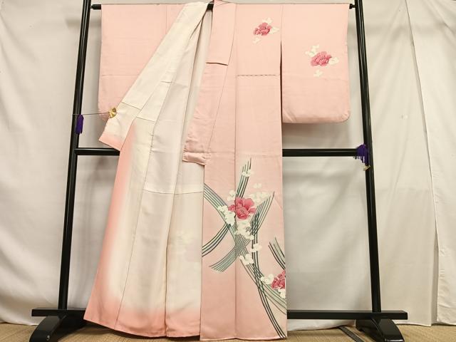 平和屋着物■訪問着 舞花文 暈し染め 正絹 逸品 AABF6371oa