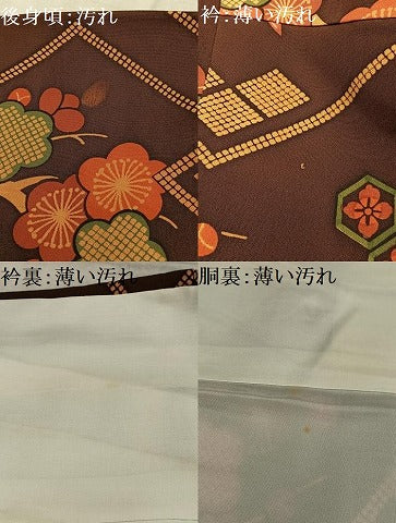 平和屋着物■上質な小紋 花鳥文 正絹 逸品 AABF6378oa
