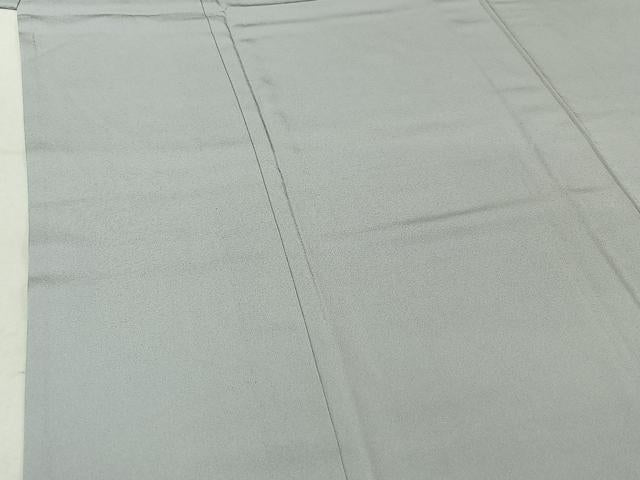 平和屋着物▽上質な色無地 単衣 白鼠色 正絹 逸品 AABF6410jh