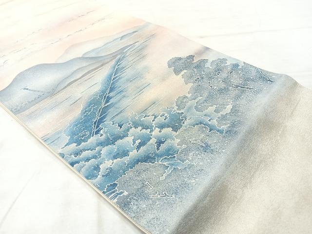 平和屋着物◎太鼓柄袋帯 風景文 正絹 逸品 AABF6480uk