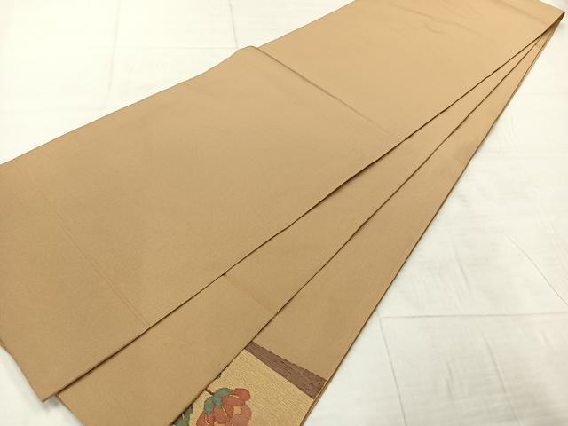 平和屋着物◎太鼓柄袋帯 すくい織 花鳥文 金糸 正絹 逸品 AABF6560uk