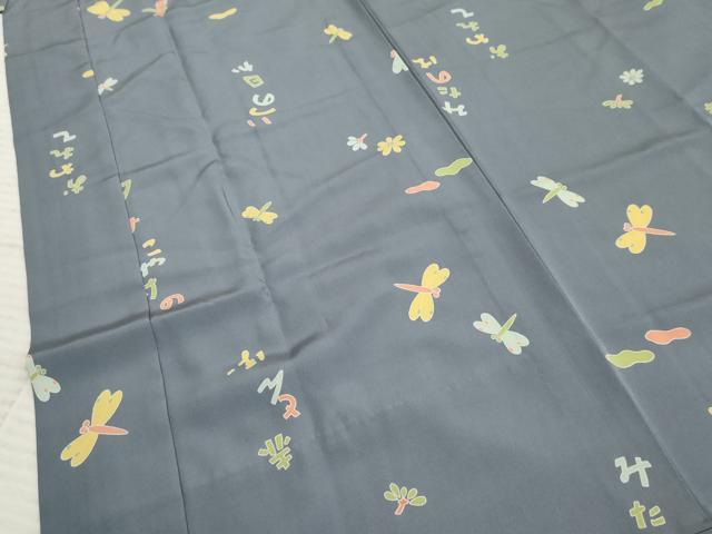 平和屋着物●長襦袢 無双仕立て 赤トンボ 反端付き 正絹 逸品 AABF6577cs