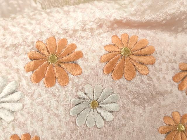 平和屋着物●銀座きしや 訪問着 絞り 刺繍 舞花文 金糸 金彩 たとう紙付き 正絹 逸品 AABF6587cs