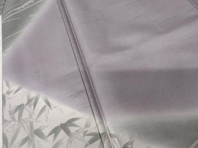 平和屋着物●訪問着 白山紬 笹竹文 正絹 逸品 AABF6594cs
