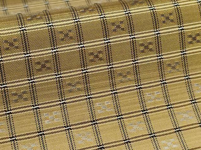 平和屋着物●訪問着 花織 紬地 霞横段文 正絹 逸品 AABF6599cs