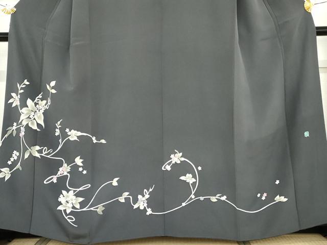 平和屋着物●本加賀友禅作家 松島由美 訪問着 枝花文 正絹 逸品 AABF6612cs