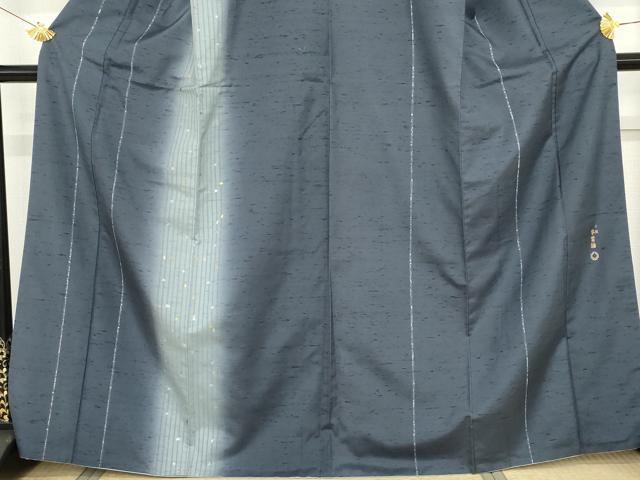 平和屋着物●石川県指定無形文化財 牛首紬 白山工房 手織り 訪問着 舞花間道 金銀彩 証紙付き 正絹 逸品 AABF6621cs