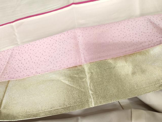 平和屋着物●豪華振袖 花蝶文 暈し染め 銀通し地 正絹 逸品 AABF6637cs