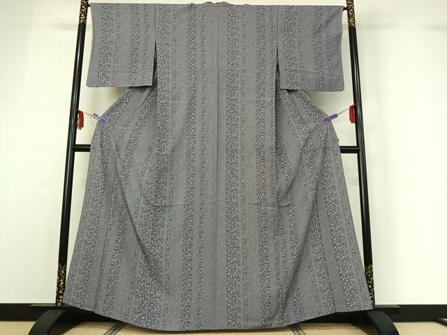 平和屋着物▽上質な小紋 単衣 花間道 正絹 逸品 AABF6676jh
