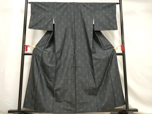 平和屋着物■本場大島紬 花菱文 正絹 逸品 AABF6698br