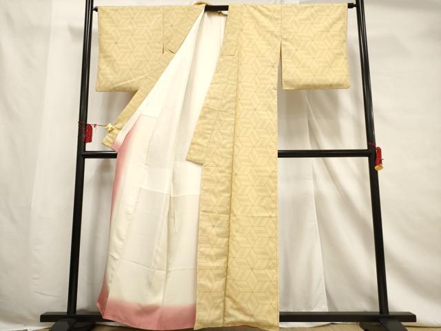 平和屋着物■上質な小紋 変わり花菱文 正絹 逸品 AABF6722br
