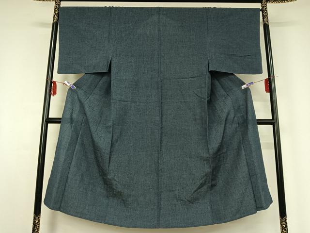 平和屋着物▽男性 紬 単衣 横段文 西武百貨店扱い 正絹 逸品 AABF6763jh
