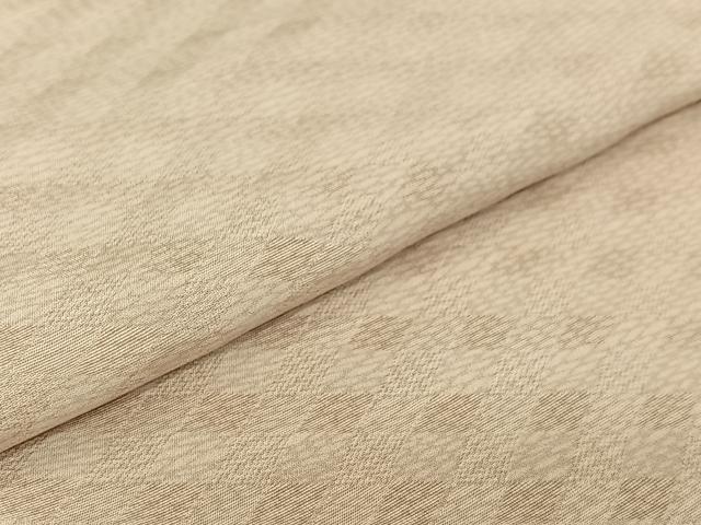 平和屋着物▽上質な小紋 単衣 菱文 正絹 逸品 AABF6787jh