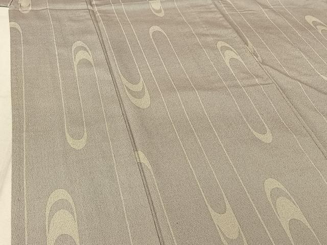 平和屋着物▽本塩沢 単衣 流水文 正絹 逸品 AABF6798jh