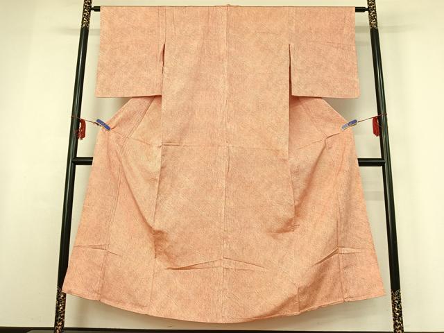平和屋着物▽上質な小紋 単衣 霞文 正絹 逸品 AABF6799jh